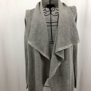 Ann Taylor gray cardigan sweater wool/poly XS